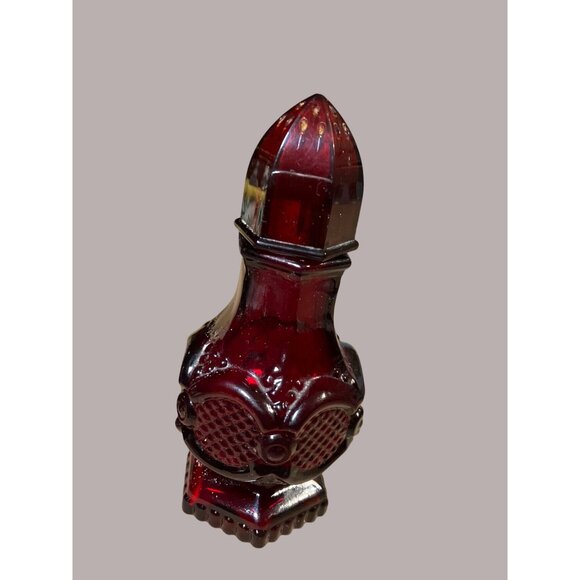 Avon Cape Cod Ruby Red Vintage Glass Cologne Bottles Set Of 2 Collectible Decora - Picture 2 of 8